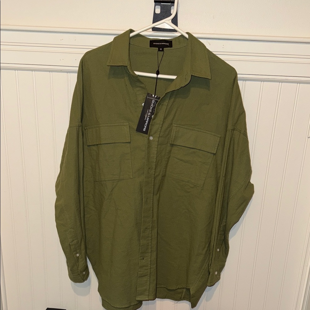 Smoke & Mirrors Button Down Shirt 100% Cotton